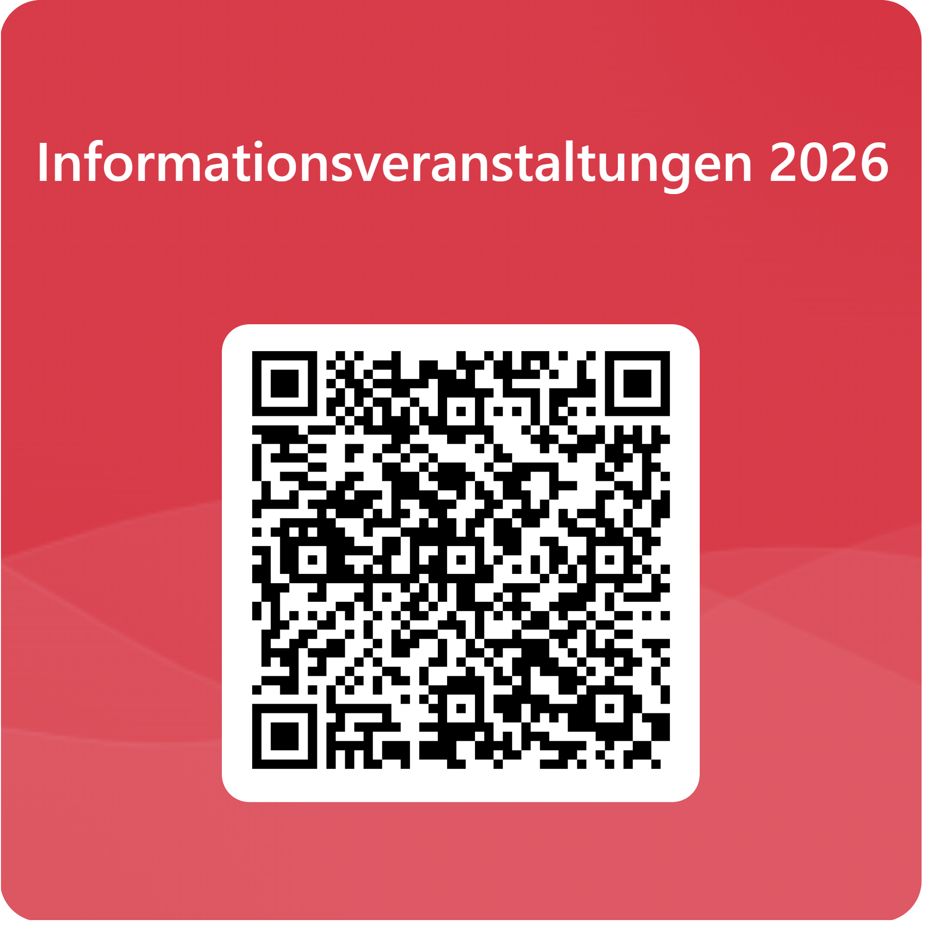 Anmeldung für Infoveranstaltung 2026